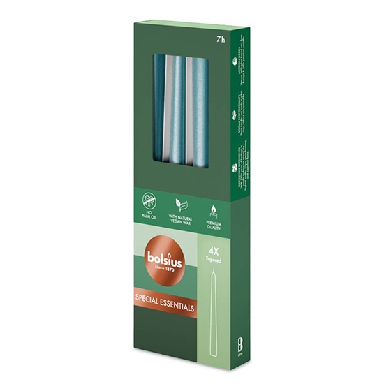 Picture of Galda svece Bolsius zila 245/24mm 4gab.