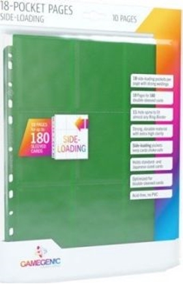 Attēls no Gamegenic Gamegenic: 18-Pocket Pages Sideloading - Green (10 szt)