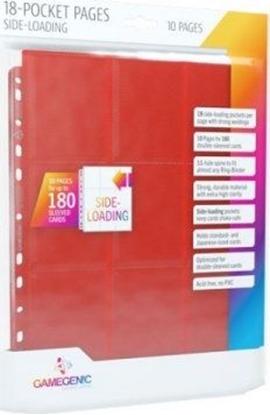 Picture of Gamegenic Gamegenic: 18-Pocket Pages Sideloading - Red (10 szt)
