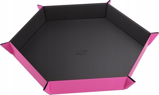 Picture of Gamegenic Gamegenic: Magnetic Dice Tray - Hexagonal - Black/Pink
