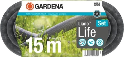 Picture of Gardena Textile Hose Liano Life 1/2 , 15 m Set