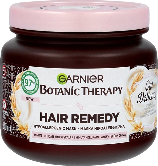 Picture of Garnier Botanic Therapy Hypoalergiczna Maska do wosów delikatnych z mlekiem owsianym i kremem ryowym 340ml