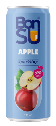 Attēls no Gāzēts atspirdzinošs ābolu sulas dzēriens BONSU, 330 ml (DEP)
