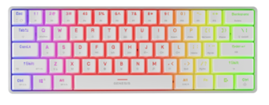 Picture of Genesis Thor 660 G2 60% White RGB Gateron Red