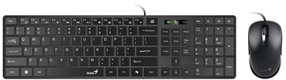 Picture of Genius SlimStar C126 COPILOT, zestaw klawiatura z optyczn� myszk�, CZ/SK, przewodowa (USB), czarna, niski profil
