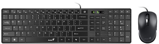 Picture of Genius SlimStar C126 COPILOT, zestaw klawiatura z optyczn� myszk�, CZ/SK, przewodowa (USB), czarna, niski profil