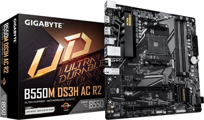 Attēls no Mainboard|GIGABYTE|AMD B550|SAM4|Micro-ATX|Memory DDR4|Memory slots 4|B550MDS3HACR2