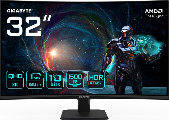Изображение Gigabyte GS32QCA EU | 31.5 " | VA | 180 Hz | 1 ms | 250 cd/m² | HDMI ports quantity 2