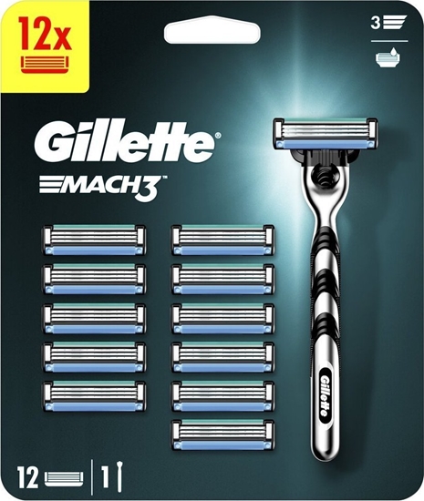 Picture of Gilette Zestaw Gillette Mach3 - Maszynka do golenia dla mczyzn + 12 ostrzy wymiennych