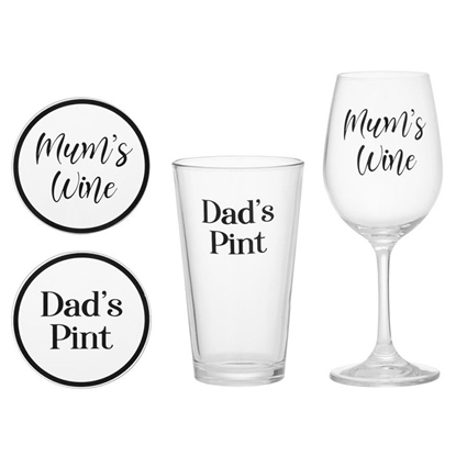 Attēls no Glāžu kompl. Winteria Cheers 360ml, 460ml + paliktņi