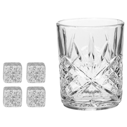 Attēls no Glāžu kompl. Winteria whiskey 310ml + ledus akmeņi