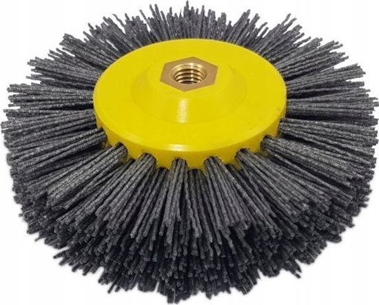 Изображение Glob Szczotka do postarzania drewna z wókna ciernego fi 155mm z gwintem M14 granulacja 80