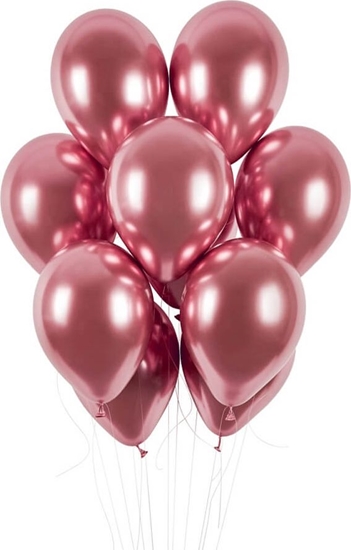Изображение GMR Balony lateksowe shiny róowe - 33 cm - 50 szt. uniwersalny