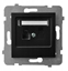 Picture of Gniazdo komputerowe Ospel As GPK-1G/K/m/33 pojedyncze, kat. 5e MMC czarny metalik