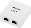Изображение Gniazdo natynkowe 2x RJ45 Kat.6 białe ekranowane 