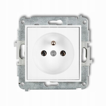 Attēls no Gniazdo pojedyncze z uziemieniem Karlik Icon IGP-1z 2P+Z bez przeson torów prdowych biae