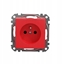 Изображение Gniazdo pojedyncze z uziemieniem Schneider Sedna Design SDD115011 z przesonami czerwone Design & Elements