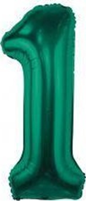 Picture of GoDan Balon foliowy B&C cyfra 1 ziele butelkowa 85 cm