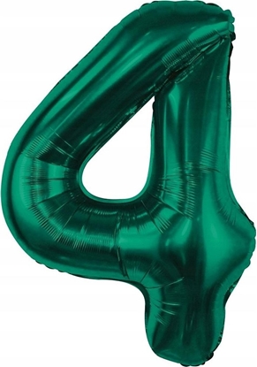Picture of GoDan Balon foliowy B&C cyfra 4 ziele butelkowa 85cm