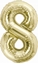 Изображение GoDan Balon foliowy B&C cyfra 8 szampaska 85 cm AA
