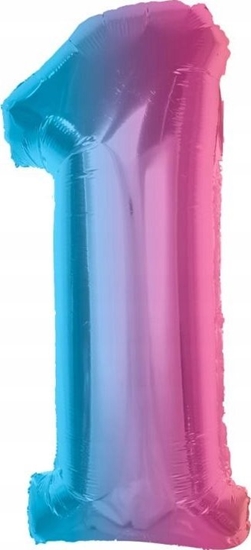 Изображение GoDan Balon foliowy cyfra 1 tczowa Smart 92cm