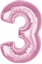 Picture of GoDan Balon foliowy cyfra 3 jasnoróowa Smart 92cm