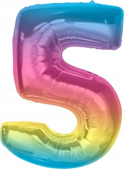 Изображение GoDan Balon foliowy cyfra 5 tczowa Smart 92cm
