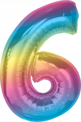 Изображение GoDan Balon foliowy cyfra 6 tczowa Smart 92cm