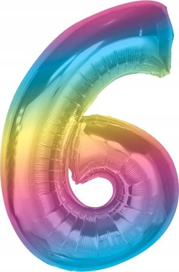 Изображение GoDan Balon foliowy cyfra 6 tczowa Smart 92cm