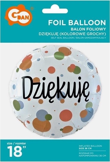 Изображение GoDan Balon foliowy Dzikuj