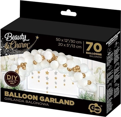 Изображение GoDan Girlanda balonowa B&C biao-zota 70szt