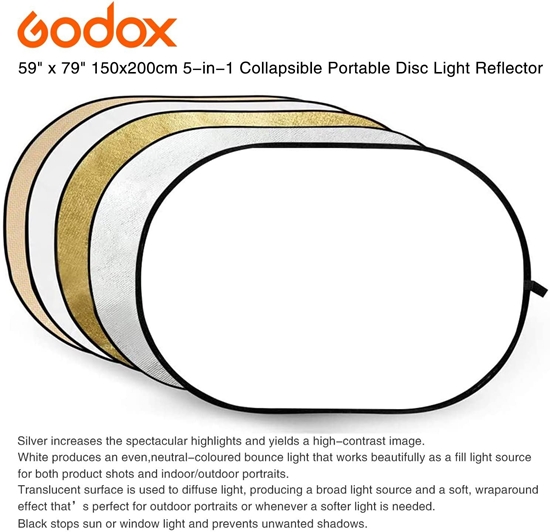 Изображение Godox RFT-05 - 5in1 Disc Kit collap. reflector kit 150x200 cm