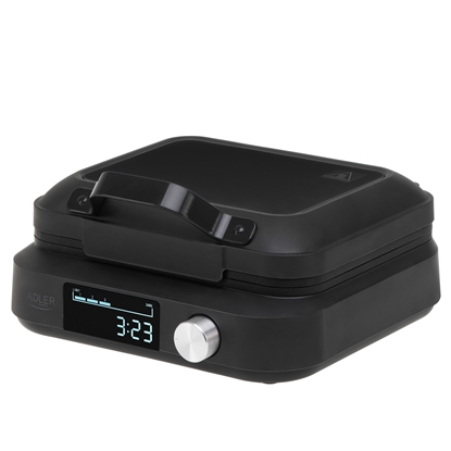 Attēls no Adler Waffle Maker with LED Display | AD 3087 | 2200 W | Number of pastry 2 | Belgium | Black