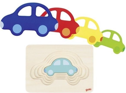 Изображение Goki Puzzle warstwowe - Samochodzik (221582)