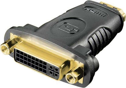 Изображение Goobay | HDMI/DVI-I adapter, gold-plated | 68690 | Black | HDMI female (Type A) | DVI-I female Dual-Link (24+5 pin)