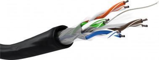 Picture of Goobay CAT 6 kabel sieciowy napowietrzny, U/UTP, czarny - Dugo kabla 100 m
