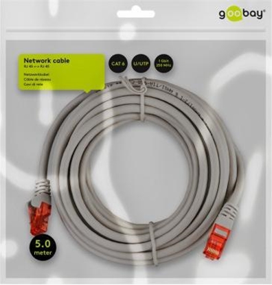 Picture of Goobay CAT 6Kabel czcy, U/UTP, Szary - Dugo kabla 5 m