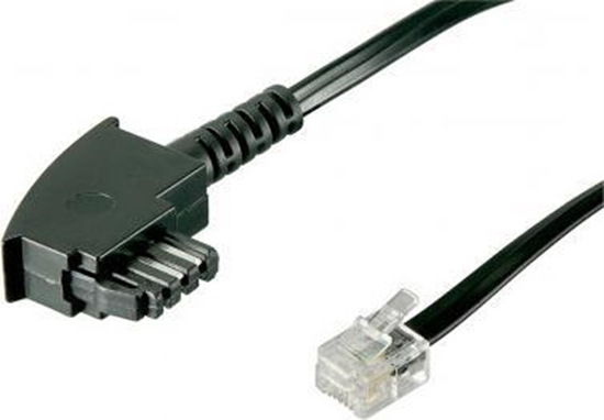 Picture of Goobay GOOBAY 10x TAE-F connection cable international-Pin Out 4-pole 6 meters black - 50948