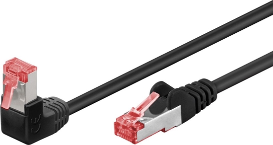 Picture of Goobay GOOBAY Patchcord S/FTP Kat. 6 Prosty / Ktowy 90 Czarny 0,5m