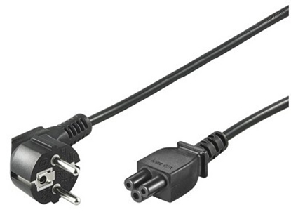 Picture of Goobay NK 114 S-180 Power Cord CEE 7/7 (Type-F) to C5, 1.8 m, Black