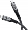 Picture of Goobay USB-C™ Cable with Textile Sheath, USB4™, 240 W, 40 Gbit/s, Power Delivery, 0.5 m, Black, Grey | Goobay