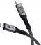 Picture of Goobay USB-C™ Cable with Textile Sheath, USB4™, 240 W, 40 Gbit/s, Power Delivery, 0.5 m, Black, Grey | Goobay