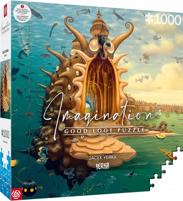 Attēls no Good Loot Good Loot Puzzle: Imagination - Jacek Yerka - Port / Harbor (1000 elementów)