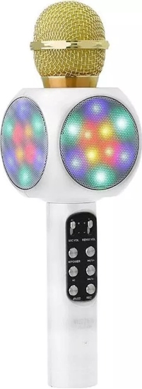 Picture of WS-1816 16W karaoke BT mikrofons ar LED 360 Gold