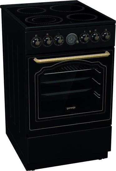 Picture of Gorenje Cooker | GECS5B70CLB | Hob type Vitroceramic | Oven type Electric | Black | Width 50 cm | Depth 59.4 cm | 70 L