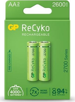Изображение GP 2 X AKUMULATORKI AA / R6 RECYKO 2700 SERIES NI-MH 2600MAH 270AAHCE-5EB2