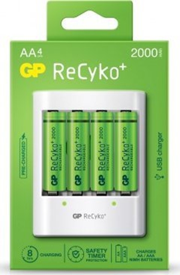 Picture of GP GP Batteries ReCyko+ 4 x AA Rechargeable Batteries 2000 mAh + Charger