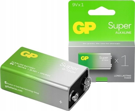 Picture of GP Recyko Bateria alkaliczna 6LR61 9V (R9*) GP Super Alkaline G-TECH - 1 sztuka