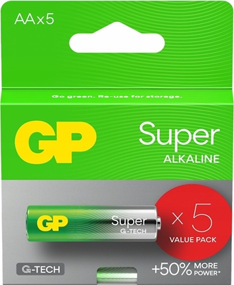 Picture of GP Recyko Bateria alkaliczna AA / LR6 GP Super Alkaline G-TECH - 5 sztuk