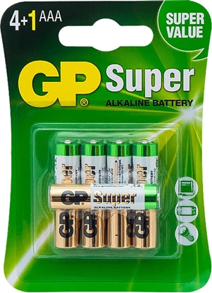 Изображение GP Recyko Bateria alkaliczna AAA/LR03 GP ReCyko Super Alkaline G-TECH - 5 sztuk